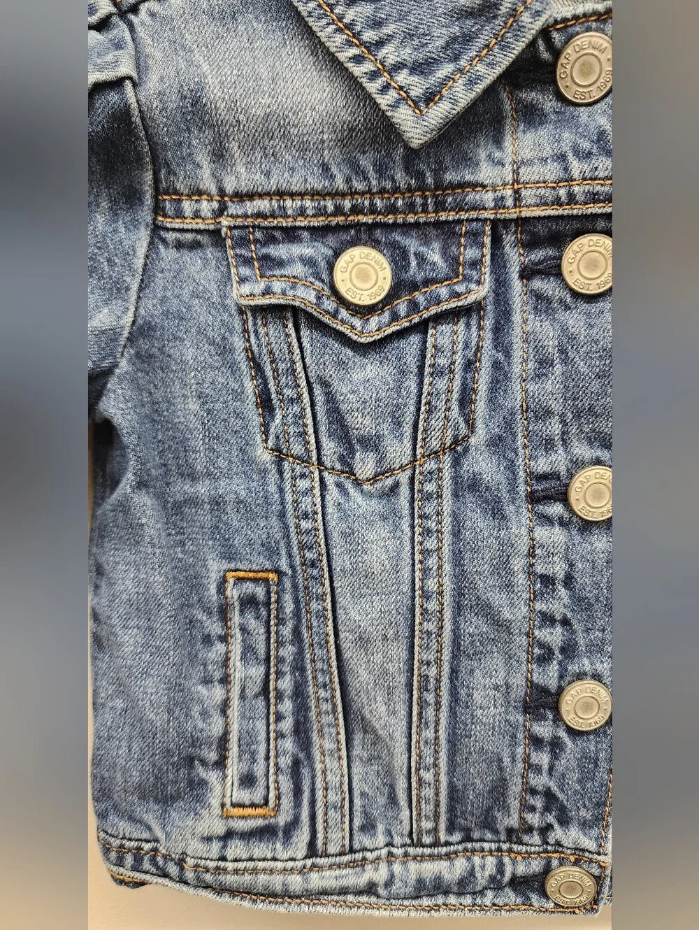 Baby Gap Disney Minnie Mouse Denim Jean Jacket Toddler 3T Embroidered